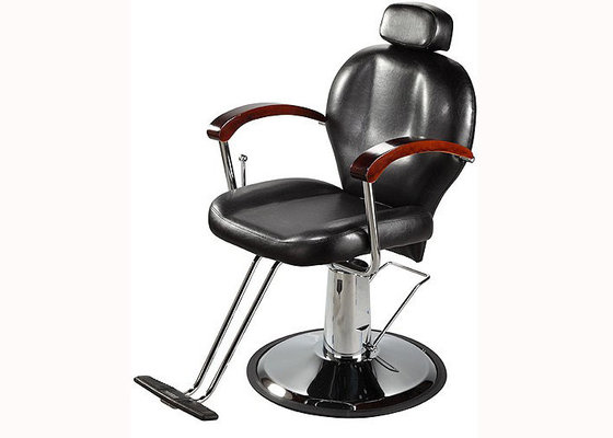 China WT-3201 Black Professional Hair Styling Chair chrome armrest with wood for beauty hair salon supplier