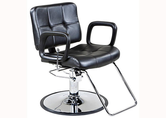 China Shinning Chrome Salon Hydraulic Chair Reclining Backrest With U- Shaped Footrest supplier