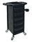 All Black Salon Rolling Cart With Dryer Hold With Folding Trays , 94*39*40cm Size supplier