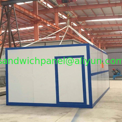 waterproof assembled 20ft foldable container eps sandwich panel house for labour camp