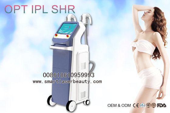 China Vertical OPT SHR IPL Hair Removal Machine With Double Handles supplier