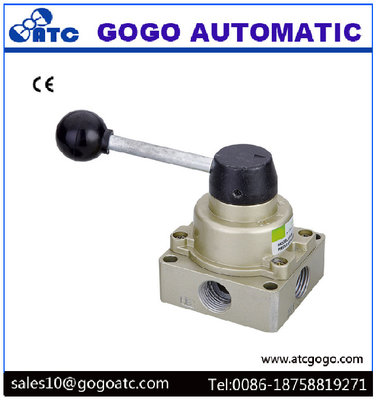 China 40 Micron Filtered Air Adjustment Valve Port 1/2&quot; , Low Pressure Manual 4 Way Valve supplier