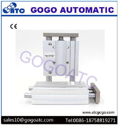 China Compact Guided Pneumatic Cylinder , Single Rod Double Acting Smc Air Cylinder supplier