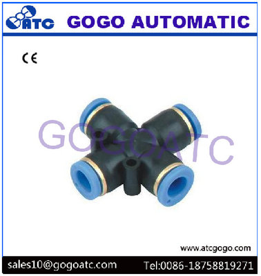 China 4 Way Pneumatic Air Quick Connect Hose Fittings 0 - 1.0 mpa Working Pressure supplier