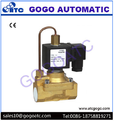 China Pilot Diaphragm Type Pneumatic Solenoid Valve with 5 Mpa High Pressure , DC 12V - 24V supplier