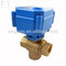 DN20 3/4 3 Way T Flow Mini Electric Actuator Ball Valve , Water Treatment Electrically Operated Ball Valves supplier