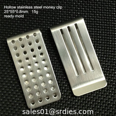 China Hollow brush stainless steel money clips, stock cheap SS money clips for sale, supplier