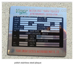 China Polish stainless steel business plaque with black filled, polished steel plates, supplier