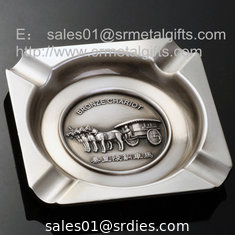 China 6 inch square metal cigar ashtrays for business advertising giveaway gift, supplier