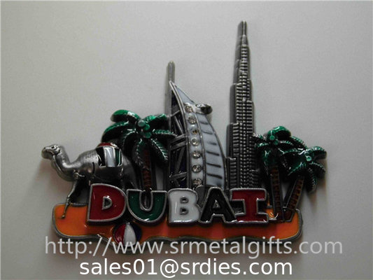 Designer painted metal fridge magnetic, Dubai design refrigerator magnets small quantity, supplier