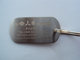Brush nickel metal dog tag with etched text logo, brushed nickel dog collar tags, supplier