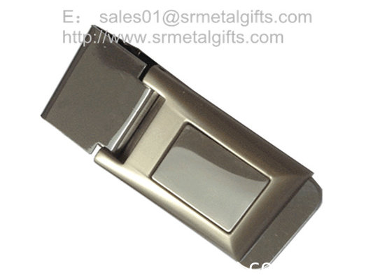 Personalized stainless steel folding money clips for men wallet, ready mold, supplier