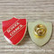 Shield shape epoxy enamel lapel pin, color filled lapel pins, supplier