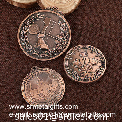 Custom metal souvenir embossed token coin, antique bronze souvenir coins supplier