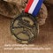 Relief metal medal with raised wolf head, personalized embossed metal medals, supplier