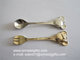 Vintage Art Deco Antique Spoon &amp; Fork, Gold plated 3D Spoons in bulk production supplier