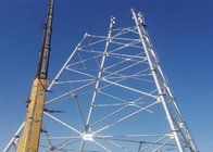 Strong Power Line Tower High Wind Speed , Steel 20m - 180m Guyed Lattice Tower supplier