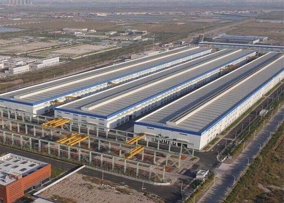 Large Span Steel Structure Warehouse Prefabricated Q345B / Q420B Material supplier