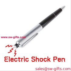 China Joker Play Shocking Electric Shock Novelty Metal Pen Prank Trick Joke Gag New Funny Toy supplier