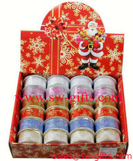 China Organza Bling Ribbon Wreath Christmas Present Weeding Wire Edged Packing Gifts supplier