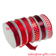 China Holiday decoration christmas printed custom christams mesh ribbon 100% polyester christmas supplier