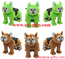 China Park Equipment Electric Arcade Coin Operated Plush Stuffed Walking Animal Music Kiddie Rid supplier