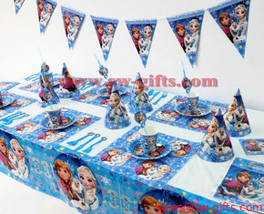 China Disney Frozen Princess Anna Elsa Kids Birthday Party Decoration Set Party Supplies Baby Birthday Party Pack event party supplier