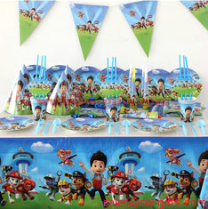 China Paw patrol theme Children Party Sets Tableware Sets Paper Plate Napkins Happy Birthday Party Supplies Decoration supplier