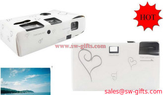 China Single Use Disposable Wedding Bridal Camera 36 photos Silver Funny Heart With Flash and Table Card supplier