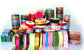 Holiday decoration christmas printed custom christams mesh ribbon 100% polyester christmas supplier