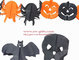 New Paper Chain Garland Decorations Pumpkin Bat Ghost Spider Skull Shape Halloween Decor Garland Decor supplier
