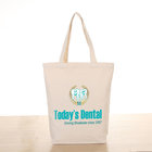 fashionable medium capacity promotional canvas gift bags with bottom gusset