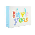 eco-friendly ivory board material love gift paper bags custom full colour printing available