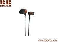 Flat Cable 3.5mm Stereo Wood Earphone Stereo Wood Earbuds Wholesale