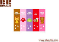 Docoration And Convience Colorful Custom Size Cute Wood  Animal Bookmark