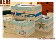 Painted 24x11.5x9cm or cusotmized Mediterranean Style dinner Wooden Napkin Holder box