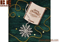 Wooden handicraft, green wood snowflake hang, a Christmas decoration hanging, hollow snow, Christmas