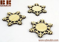 Set of 12x Christmas Wooden Snowflake Ornaments / Decoration / Embellishments