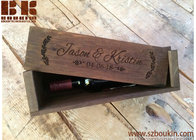 Wooden Wine Box Personalized Rustic Wood Wine Box, Wedding and Anniversary Gift