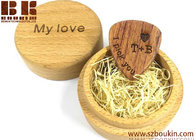 Personalized Custom Engraved Wood Guitar Pick / Wooden Plectrum Musician Crstimas Gift Wooden Box
