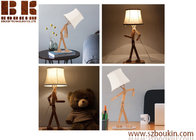 High Quality Modern Decorate Wood table lamp Carving 3D Led Night Light
