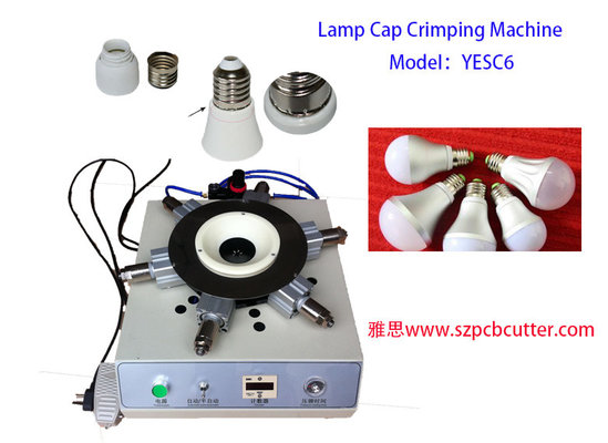 Lamp Cap Hole Crimping Machine For E27 B22 E22  Cap  Crimping One Year Warranty supplier