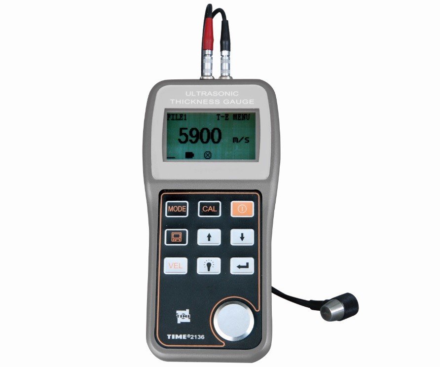 TIME2136 Ultrasonic Thickness Gauge to Measure Through Coated Surfaces Using Dual Crystal Transducer