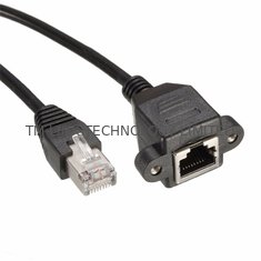 China 1M 2M 5M panel mount shielded RJ45 male to female extension Network Cable supplier