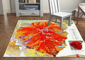 China Unti-Slip Polyester Printed country map kids play mat  Big Area Rugs and Carpets 6mm supplier