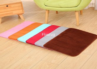 China Embossing stripe design 100% polyester memory foam area rugs anti-skid rug multiple color and size for your choice supplier