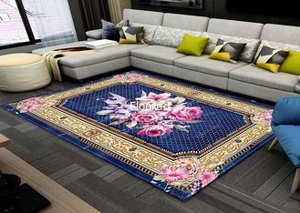 China Door mat custom printed big area rug for living room home polyester rug 12mm thick supplier