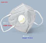 6 Layers KN95  FFP2 Non-Woven CE Certified Disposable Face Mask With Active Carbon Filter Layer And Breather Valve