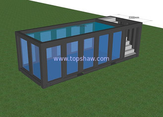 Topshaw Customize Modern Shipping 20 ft 40ft Container Swimming Pool With Wave System for Sale