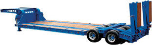 China Customization Service Semi Trailer Low Bed For Wheel Loaders 60 Tons supplier